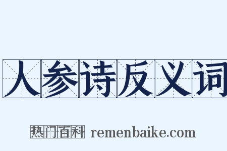 人参诗反义词是什么意思的图片